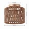 Jonathan Y Omar 8 in. 1-Light Modern Bohemian Metal and Cross Woven Paper Rope Drum LED Flush Mount, Natura, 2PK JYL1220A-SET2 - alternate 6