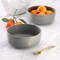 Soho Lounge Bryant Park 2 Piece 6 Inch Stoneware Cereal Bowl Set in Gray 750123485M - alternate 4