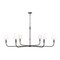 Z-Lite Tova Matte Black 6 Light Chandelier 3049-62MB - alternate 1
