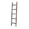 Homeroots 5 Step Rustic Espresso Gray Wood Ladder Shelf 380328 - alternate 1