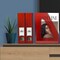 Acrimet Magazine File Holder Vertical Rack, Durable Plastic Desk Organizer, Clear Red, 2PK 277.3 - alternate 5