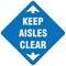 Signmission Keep Aisle Clear Non-Slip Floor Graphic, 11in Vinyl Decal, 11" x 11", FD-2-X-11-99985 FD-2-X-11-99985 - alternate 1