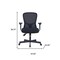 Homeroots Black Adjustable Height Swivel Rolling Executive Office Chair 712836 - alternate 3