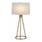 Homeroots 28" Brass Metal Table Lamp With White Drum Shade 524471 - alternate 4
