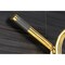 Kingston Brass 7-Inch Adjustable Wall Mount Clawfoot Tub Faucet with Knurled Handle and Hand Shower, Brushed Brass AE8457RKX - alternate 4