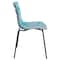 Leisuremod Astor Plastic Dining Chair with Black Steel Base in Transparent Blue, 2PK ACBL-20TBU2 - alternate 6