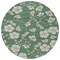 Homeroots 8' Sage And Ivory Round Floral Washable Indoor Outdoor Area Rug 600050 - alternate 3