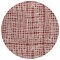 Homeroots 8' Burgundy And Ivory Round Striped Washable Indoor Outdoor Area Rug 583410 - alternate 3