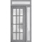 Vdomdoors Front Exterior Prehung FiberGlass Door Frosted Glass / Manux 8312 Grey Ash / Sidelight and Transom MANUX8312EXD-SS-W36+12 x H80+14-RH - alternate 5