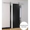 Sartodoors Sturdy Barn Door, Planum 0040 Matte Black with White Glass, 6.6FT Rail Hangers Heavy Hardware Set,  PLANUM0040BD-S-BLK-36 - alternate 2