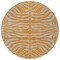 Homeroots 8' Copper And Gray Round Animal Print Washable Indoor Outdoor Area Rug 600686 - alternate 5