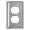 Leviton WallPlate, DuplexOutlet, StainlessSteel SL8 - alternate 1