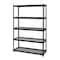 Iron Horse 2300 Riveted Steel Wire Deck Shelving 5-Shelf Unit, 18" D x 48" W x 72" H, Black 22131 - alternate 2