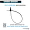 Kable Kontrol Arrowhead Push Mount Cable Zip Ties, 6 in L, 1.49 in Max Bundle Dia., Black, Nylon 6-6, 100 PK pmct-06-40-100-bk - alternate 2