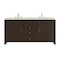 James Martin Vanities Gracyn 72" Double Vanity, Sable, w/ 3 CM Siberian Silestone Widespread Top D125-V72-SBL-WSFR - alternate 1