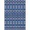 Homeroots 5' X 8' Navy Blue And Ivory Moroccan Washable Indoor Outdoor Area Rug 594335 - alternate 5