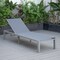 Leisuremod Marlin Patio Chaise Lounge Chair with Grey Aluminum Frame, Dark Grey MLGR-77DGR - alternate 5