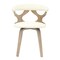 Leisuremod Modern Wooden Dining Chair, Washed Walnut Frame in White, Klyne Collection KCWW-22W - alternate 6