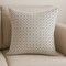 Homeroots 22" Cream And Black Geometric Linen Throw Pillow Cover with Embroidery 608205 - alternate 1