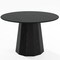 Homeroots 46" Black Solid Wood Pedestal Base Round Top Dining Table 721059 - alternate 1