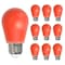 Bulbrite 25-Watt Equivalent Ceramic Red Color S14 Weatherproof Outdoor E26 Medium Base LED Light Bulb, 10PK 862318 - alternate 1