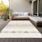 Homeroots 8' X 10' Ivory Beige And Taupe Southwestern Washable Indoor Outdoor Area Rug 613918 - alternate 3