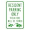 Sign Solutions Usa Parking Sign, 12 in W, Aluminum Sign, White DCS10DWT1218CUS00089 - alternate 1