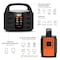 Alpha Digital 100W Power Station- 155Wh/42000mAh, Emergency Battery - Orange T101 - alternate 5