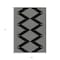 Homeroots 5' X 8' Black And Ivory Geometric Washable Indoor Outdoor Area Rug 598533 - alternate 5