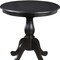 Homeroots 30" Black Rounded Solid Manufactured Wood And Solid Wood Pedestal Base Dining Table 517748 - alternate 2