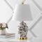 Jonathan Y Penelope 22" French Country Cottage Ceramic/Iron Chinoiserie Ginger Jar LED Table Lamp, Gray/White JYL3005C - alternate 3