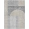 Homeroots 5' X 8' Silver Gray And Beige Geometric Washable Indoor Outdoor Area Rug 582729 - alternate 3