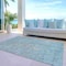 Homeroots 5' X 8' Blue Abstract Washable Indoor Outdoor Area Rug 607861 - alternate 4