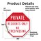 Signmission Private Residents Only No Trespassi, 10 Inch X 10 Inch, Vinyl Decal OC-D-10-133 - alternate 2