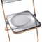 Leisuremod Lawrence Acrylic Folding Chair with Gold Metal Frame, Clear, 2PK LFG19CL2 - alternate 6