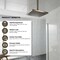 Supplygiant 10 in Straight Ceiling Mount Shower Arm, Flange, Round Shower Arm for Rain Showerhead, Nickel Finish 74-TB32DS-O - alternate 4