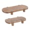 Homeroots Set of Two Natural Solid Wood Oval Risers 634498 - alternate 4