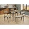 Monarch Specialties Dining Set, 5pcs Set, 40-in. Rectangular, Small, Kitchen, Black Metal, Contemporary, Modern I 1027 - alternate 2