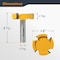 Powertec Slab Flattening Router Bit with 1/2 in. Shank, 2 in. Cutting Diameter, 1/2 in. Cutting Depth, 2PK 73055-P2N - alternate 5