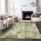 Homeroots 8' X 10' Green And Ivory Abstract Washable Indoor Outdoor Area Rug 597959 - alternate 4