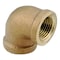 Anderson Metals Pipe Elbow, 1/4 in, FIP, 90 deg Angle, Brass, Rough, 200 psi Pressure 738100-04 - alternate 3