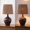 Jonathan Y Eben 23" Rustic Farmhouse Resin/Metal Gourd LED Table Lamp w/Paper Rope Shade, Dark Brown Wood Finish JYL9200B - alternate 4