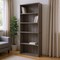 Homeroots 71" Gray Wood Adjustable Five Tier Bookcase 355726 - alternate 5