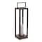 Homeroots 25" Black And Brown Metal And Solid Wood Tabletop Lantern Candle Holder 634844 - alternate 3