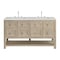 James Martin Vanities Breckenridge 60 in. Double Vanity, Whitewashed Oak, w/ 3 CM Eternal Jasmine Pearl Quartz Top 330-V60D-WWO-3EJP - alternate 1