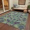 Homeroots 9' X 12' Blue And Purple Geometric Washable Indoor Outdoor Area Rug 609006 - alternate 6