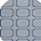 Homeroots 8' Navy Blue And Ivory Round Geometric Washable Indoor Outdoor Area Rug 610837 - alternate 5