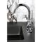 Kingston Brass One-Handle 1-Hole Bathroom Faucet with Knurled Handle, Deck Plate, and Push Pop-Up Drain KSD2211RKX - alternate 5