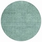 Homeroots 8' Teal Blue Round Geometric Washable Indoor Outdoor Area Rug 607508 - alternate 5