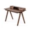 Homeroots 48" Walnut Manufactured Wood Rectangular Writing Desk With Two Drawers 482427 - alternate 5